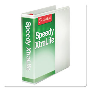 Cardinal Brands, Inc 59120 Speedy XtraLife Non-Stick Locking Slant-D Ring Binder, 2" Cap, 11 x 8 1/2, White by CARDINAL BRANDS INC.