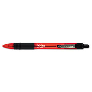 ZEBRA PEN CORPORATION 22930 Z-Grip Neon Retractable Ballpoint Pen, 1.0 mm, Medium, Red, Dozen by ZEBRA PEN CORP.