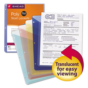 Organized Up Poly Slash Jackets, Letter, Assorted, 5/Pack by SMEAD MANUFACTURING CO.