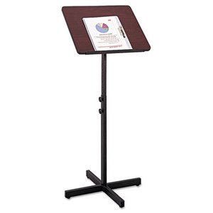Safco Products 8921MH Adjustable Speaker Stand, 21w x 21d x 29-1/2h to 46h, Mahogany/Black by SAFCO PRODUCTS