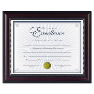 Prestige Document Frame, Rosewood/Black, Gold Accents, Certificate, 8 1/2 x 11 by DAX MANUFACTURING INC.