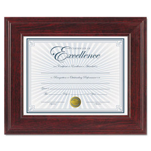 Executive Document/Photo Frame, Desk/Wall Mount, Plastic, 8 1/2 x 11, Mahogany by DAX MANUFACTURING INC.