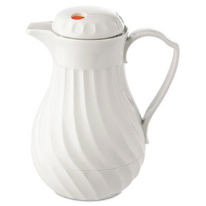 Hormel Foods Corporation 4022/64 Poly Lined Carafe, Swirl Design, 64oz Capacity, White by HORMEL CORP