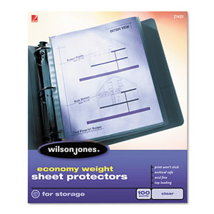 Economy Weight Sheet Protector, Non-Glare Finish, Clear, 50/Box by ACCO BRANDS, INC.