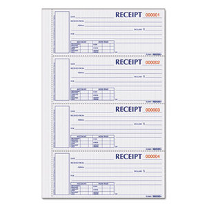 REDIFORM OFFICE PRODUCTS S1657N-CL Hardcover Numbered Money Receipt Book, 2 3/4 x 6 7/8, Three-Part, 200 Forms by REDIFORM OFFICE PRODUCTS