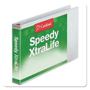 Cardinal Brands, Inc 56210 11 x 17 Speedy XtraLife Non-Stick Locking Slant-D Ring Binder, 1 1/2" Cap, White by CARDINAL BRANDS INC.