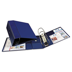 Avery 79826 Heavy-Duty Binder with One Touch EZD Rings, 11 x 8 1/2, 5" Capacity, Navy Blue by AVERY-DENNISON