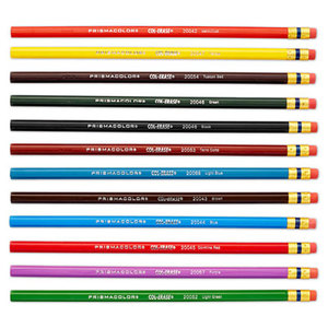 Sanford, L.P. 20516 Col-Erase Colored Woodcase Pencils w/ Eraser, 12 Assorted Colors/Set by SANFORD