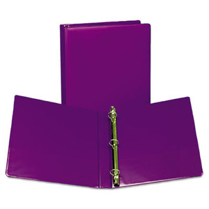 Fashion View Binder, Round Ring, 11 x 8-1/2, 1" Capacity, Purple, 2/Pack by SAMSILL CORPORATION