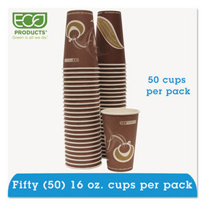 Eco-Products, Inc EP-BRHC16-EWPK Evolution World 24% PCF Hot Drink Cups, 16oz, Purple, 50/Pack by ECO-PRODUCTS,INC.