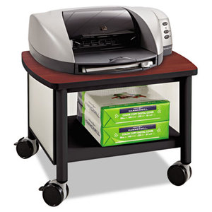 Safco Products 1862BL Impromptu Under Table Printer Stand, 20-1/2w x 16-1/2d x 14-1/2h, Black/Cherry by SAFCO PRODUCTS