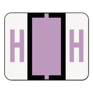 SMEAD MANUFACTURING COMPANY 67078 A-Z Color-Coded Bar-Style End Tab Labels, Letter H, Lavender, 500/Roll by SMEAD MANUFACTURING CO.