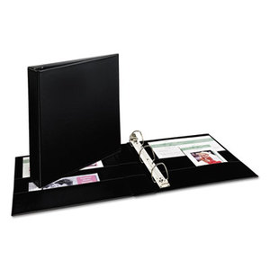 Avery 07401 Durable Binder with Two Booster EZD Rings, 11 x 8 1/2, 1 1/2", Black by AVERY-DENNISON