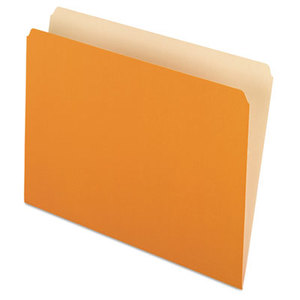 Cardinal Brands, Inc 152-ORA Colored File Folders, Straight Top Tab, Letter, Orange/Light Orange, 100/Box by ESSELTE PENDAFLEX CORP.