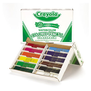 Watercolor Wood Pencil Classpack, 3.3 mm, 12 Asstd Clrs, 240 Pencils/Box by BINNEY & SMITH / CRAYOLA