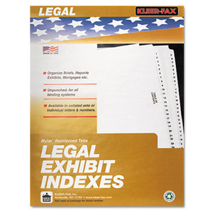 Kleer-Fax, Inc 81006 80000 Series Legal Index Dividers, Side Tab, Printed "Exhibit F", 25/Pack by KLEER-FAX