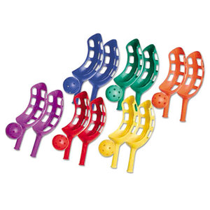 CHAMPION SPORTS SBS1SET Scoop Ball Set, Plastic, Assorted Colors, 2 Scoops/1 Ball Per Set, 6 Sets by CHAMPION SPORT