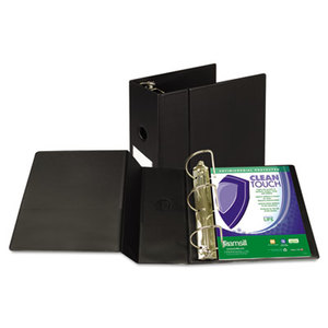 SAMSILL CORPORATION 16300 Clean Touch Antimicrobial Locking D-Ring Binder, 11 x 8-1/2, 5" Cap, Black by SAMSILL CORPORATION