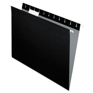 Cardinal Brands, Inc 81605 Essentials Colored Hanging Folders, 1/5 Tab, Letter, Black, 25/Box by ESSELTE PENDAFLEX CORP.