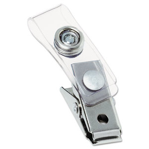 Badge Clip with Mylar Strap, Silver, 100/Box by GBC-COMMERCIAL & CONSUMER GRP
