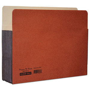 File Pockets, 5 1/4" Expansion, Legal, Redrope by KLEER-FAX