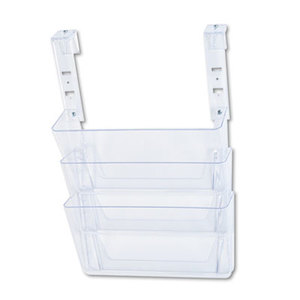 Deflecto Corporation 73501RT Three-Pocket File Partition Set with Brackets, Letter, Clear by DEFLECTO CORPORATION