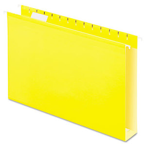 Cardinal Brands, Inc 4153X2YEL Reinforced 2" Extra Capacity Hanging Folders, 1/5 Tab, Legal, Yellow, 25/Box by ESSELTE PENDAFLEX CORP.