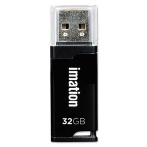 Classic USB 2.0 Flash Drive, 32GB, Black by IMATION