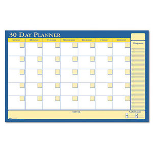 Nondated Reversible Laminated Planning Board, 30/60 Day, 36 x 24 by HOUSE OF DOOLITTLE