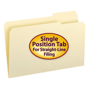 SMEAD MANUFACTURING COMPANY 15333 File Folders, 1/3 Cut Third Position, One-Ply Top Tab, Legal, Manila, 100/Box by SMEAD MANUFACTURING CO.