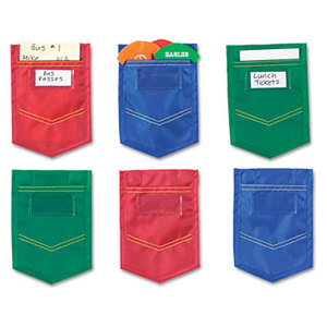 LEARNING RESOURCES/ED.INSIGHTS LER6445 Mini Pockets, Blue, Red, Green, 4 x 6, 6/Pack by LEARNING RESOURCES