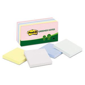 3M 654RPA Original Recycled Note Pads, 3 x 3, Helsinki, 100/Pad, 12 Pads/Pack by 3M/COMMERCIAL TAPE DIV.