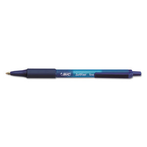 BIC SCSF11 BLU Soft Feel Ballpoint Retractable Pen, Blue Ink, .8mm, Fine, Dozen by BIC CORP.