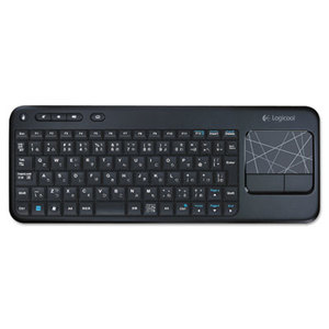 K400 Wireless Touch Keyboard with 3.5" Touchpad, For Windows, Black by LOGITECH, INC.