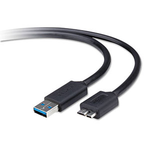 Belkin International, Inc F3U166-03 USB 3.0 Cable, A/BMicro, 3 ft, Black by BELKIN COMPONENTS