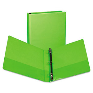Fashion View Binder, Round Ring, 11 x 8-1/2, 1" Capacity, Lime, 2/Pack by SAMSILL CORPORATION