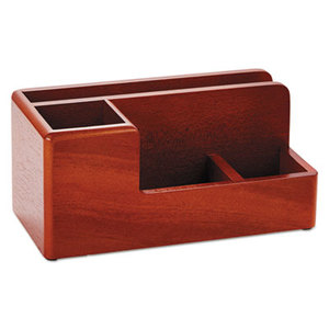 ROLODEX 1734648 Wood Tones Desk Organizer, Wood, 4 1/4 x 8 3/4 x 4 1/8, Mahogany by ROLODEX