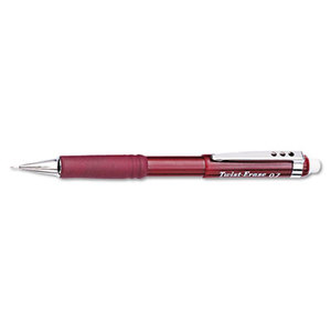 PENTEL OF AMERICA QE517B Twist-Erase III Mechanical Pencil, 0.7 mm, Burgundy Barrel by PENTEL OF AMERICA