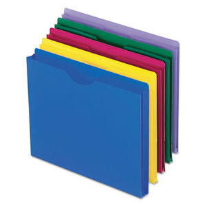 Cardinal Brands, Inc 50990 Expanding File Jackets, Letter, Poly, Blue/Green/Purple/Red/Yellow, 10/Pack by ESSELTE PENDAFLEX CORP.