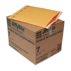 ANLE PAPER/SEALED AIR CORP. 39098 Jiffylite Self-Seal Mailer, Side Seam, #7, 14 1/4 x 20, Golden Brown, 50/Carton by ANLE PAPER/SEALED AIR CORP.