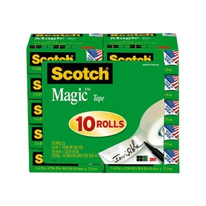 Magic Tape Value Pack, 3/4" x 1000", 1" Core, 10/Pack by 3M/COMMERCIAL TAPE DIV.