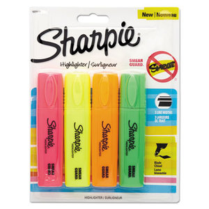 Sanford, L.P. 1825633 Blade Tip Highlighter, Assorted, 4/Pk by SANFORD