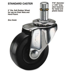 Standard Casters, 75 lbs./Caster, Rubber, C Stem, Soft, 4/Set by MASTER CASTER COMPANY