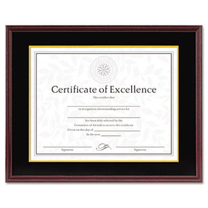 DAX MANUFACTURING INC. 1511TM Hardwood Document/Certificate Frame w/Mat, 11 x 14, 8 1/2 x 11, Mahogany by DAX MANUFACTURING INC.