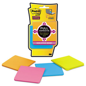 3M F330-4SSAU Full Adhesive Notes, 3 x 3, Assorted Rio de Janeiro Colors, 4/Pack by 3M/COMMERCIAL TAPE DIV.