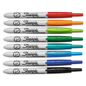 Sanford, L.P. 1742025 Retractable Permanent Marker, Ultra Fine Tip, Assorted Colors, 8/Set by SANFORD