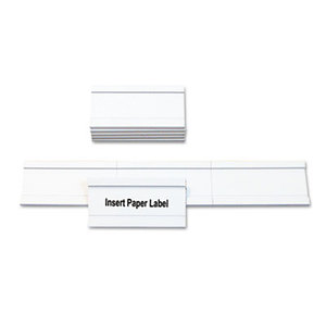 Magnetic Card Holders, 2w x 1h, White, 25/Pack by BI-SILQUE VISUAL COMMUNICATION PRODUCTS INC