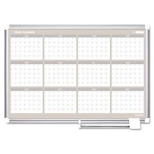 Bi-silque S.A GA05106830 12 Month Planner, 48x36, Aluminum Frame by BI-SILQUE VISUAL COMMUNICATION PRODUCTS INC