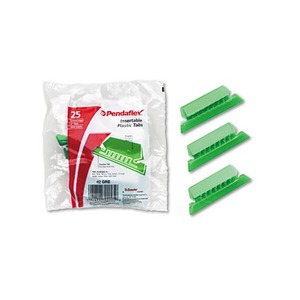 Cardinal Brands, Inc 42-GRE Hanging File Folder Tabs, 1/5 Tab, Two Inch, Green Tab/White Insert, 25/Pack by ESSELTE PENDAFLEX CORP.