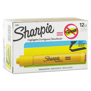 Sanford, L.P. 25005 Accent Tank Style Highlighter, Chisel Tip, Yellow, 12/Pk by SANFORD